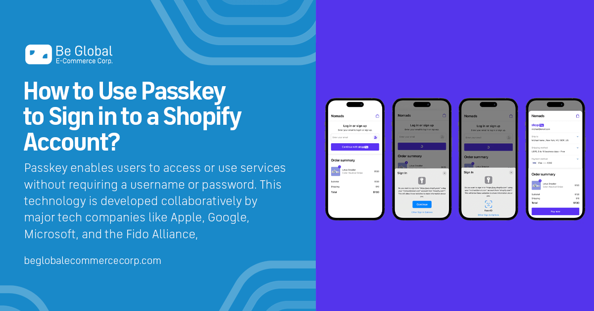 Using Passkey on Shopify Account