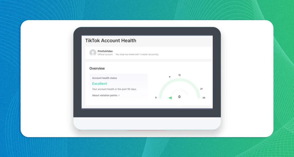 TikTok account health score