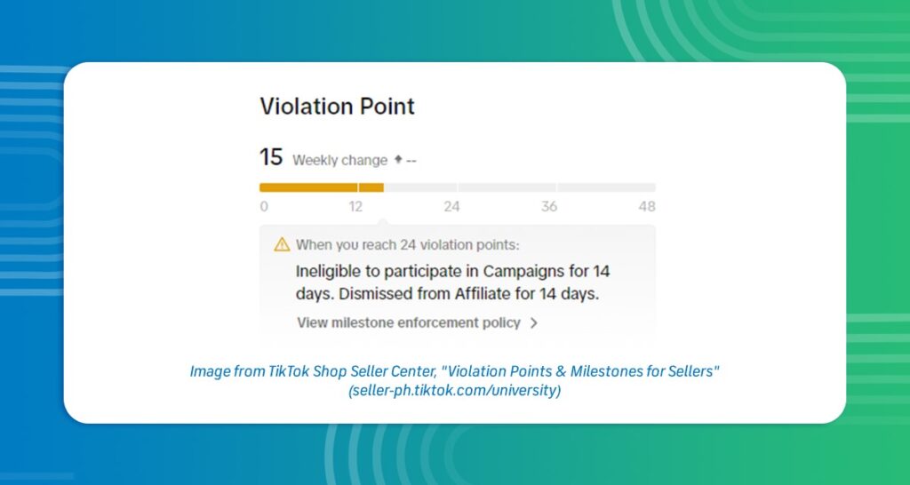 TikTok Violation Warning